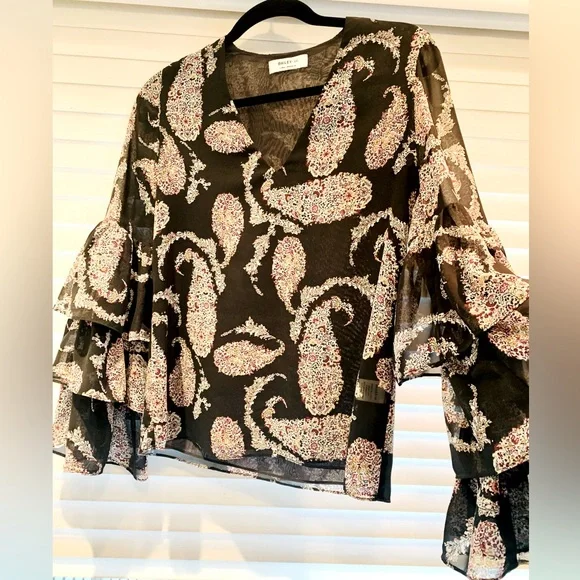 Bailey 44 Tops Bailey 44 Paisley Patterned Long Sleeved Blouse